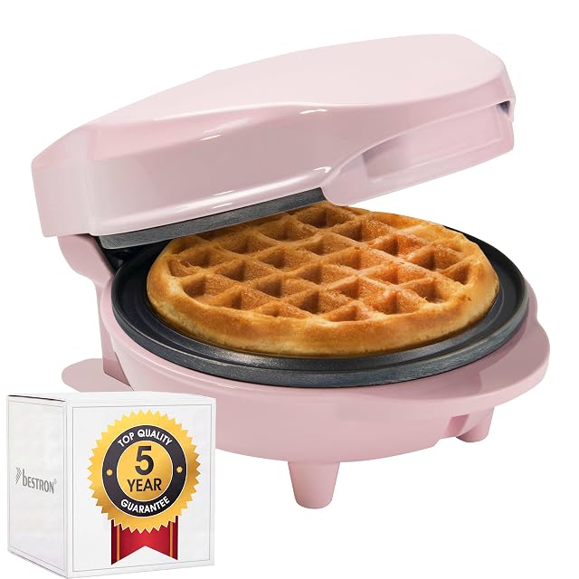 Piastra per waffle Bestron AMW500P in rosa retrò