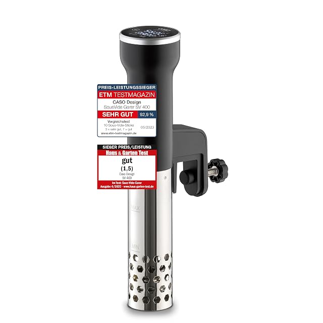Circolatore sous vide Caso SV 400 in acciaio e nero