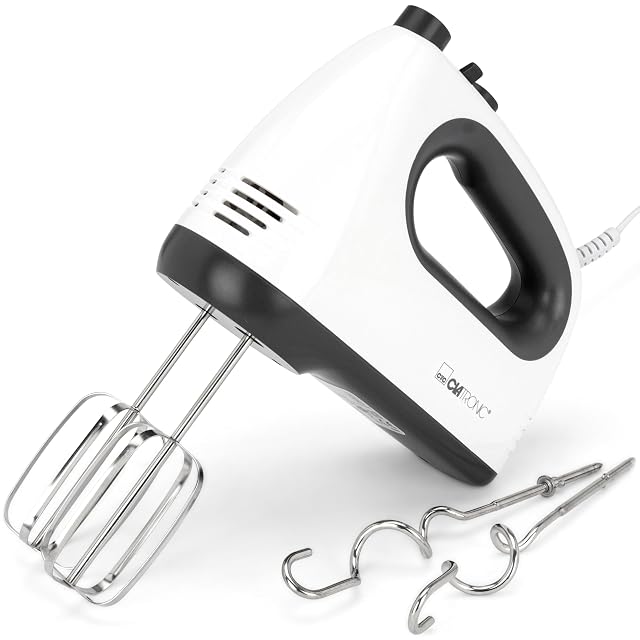 Sbattitore elettrico Clatronic HM 3775 con fruste e ganci impastatori in acciaio