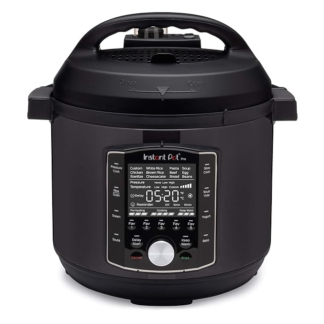 Pentola multifunzione Instant Pot Pro da 5,7 litri in acciaio nero opaco