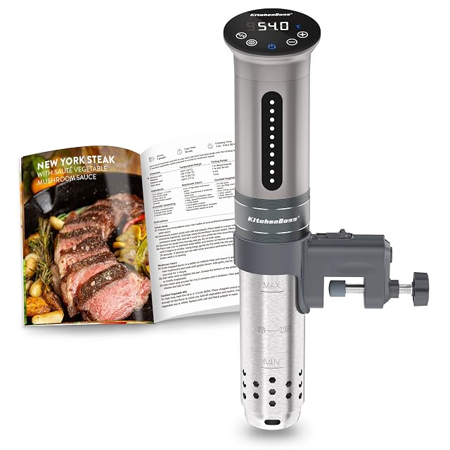 Circolatore sous vide KitchenBoss G310S in acciaio con display touch a LED