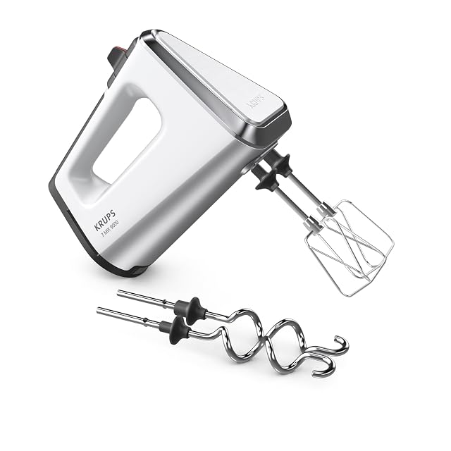 Sbattitore elettrico Krups 3Mix 9000 GN9101 bianco con accessori in acciaio