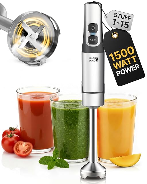 Frullatore a immersione LEBENLANG LBL104 in acciaio con bicchiere da 800 ml