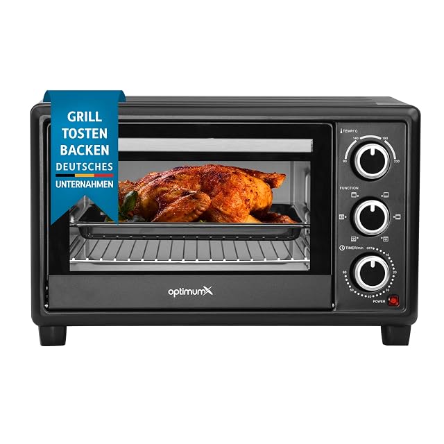 Forno da tavolo ventilato OptimumX da 20 litri, nero