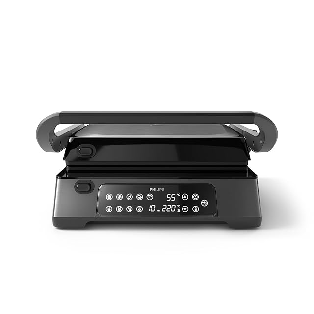 Piastra a contatto Philips HD6307/70 con sonda per alimenti e display digitale