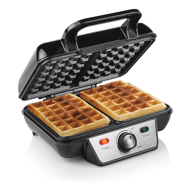 Piastra doppia per waffle Tristar WF-2195 con coperchio in acciaio