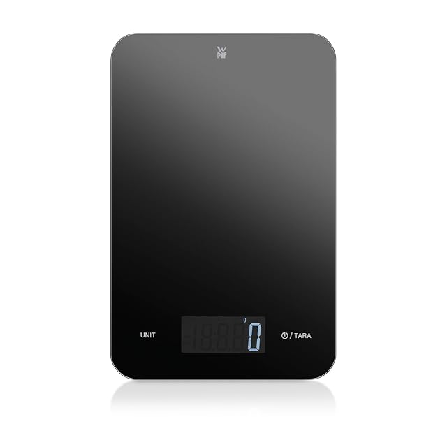 Bilancia da cucina digitale WMF in vetro di sicurezza nero, 23 per 15 centimetri